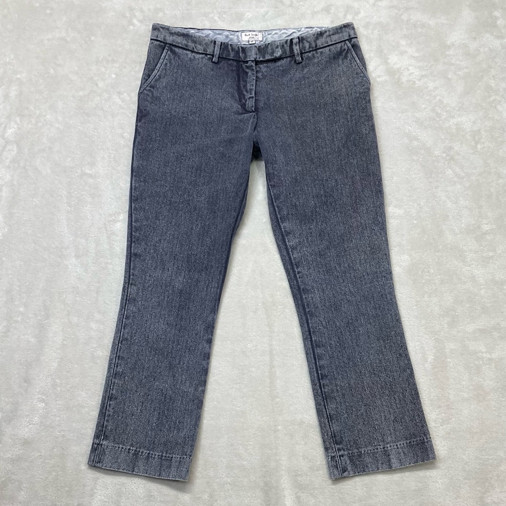 Paul Smith “Pink” Crop Wool Blend Trouser Pants Gray Sz 42 Italy